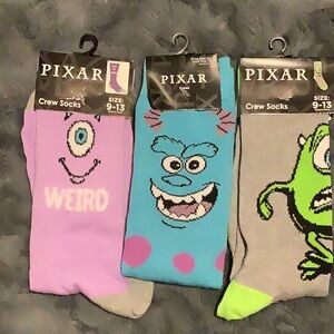 3 Pair Pixar Socks